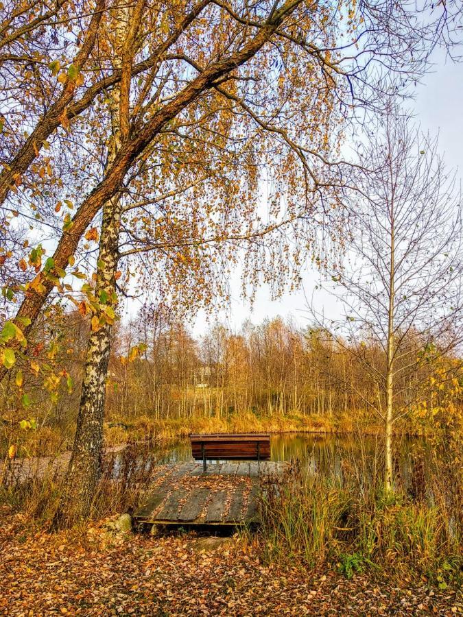 Villa Akmeninis Bebras Zemaiteliai Esterno foto